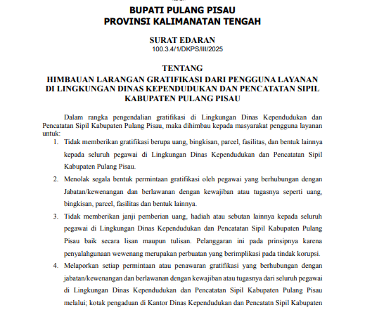 Himbauan Larangan Gratifikasi